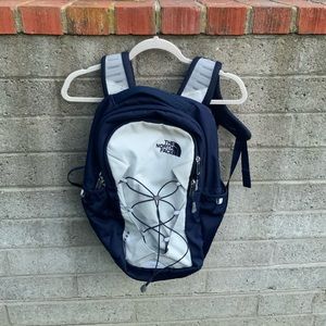 North face jester backpack in navy blue